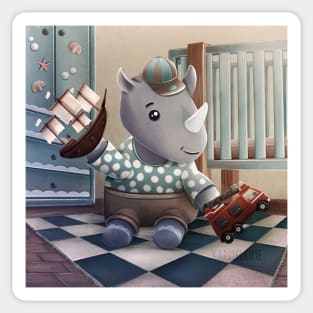 Baby rhinoceros Sticker